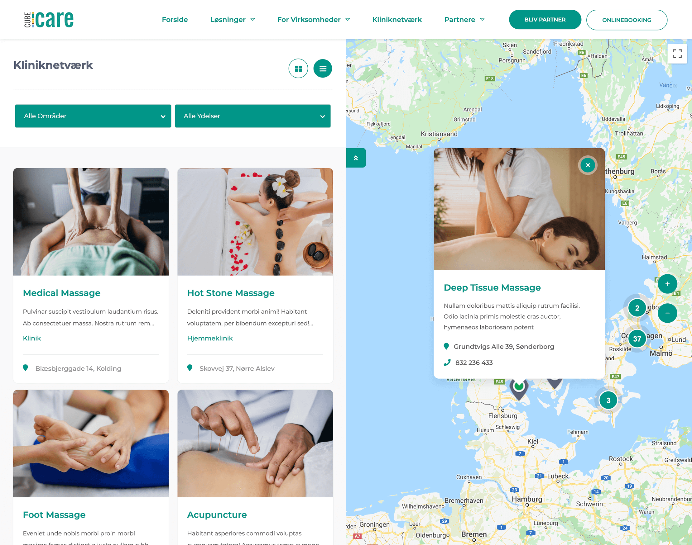 CUBECare - List of Clinics & Map