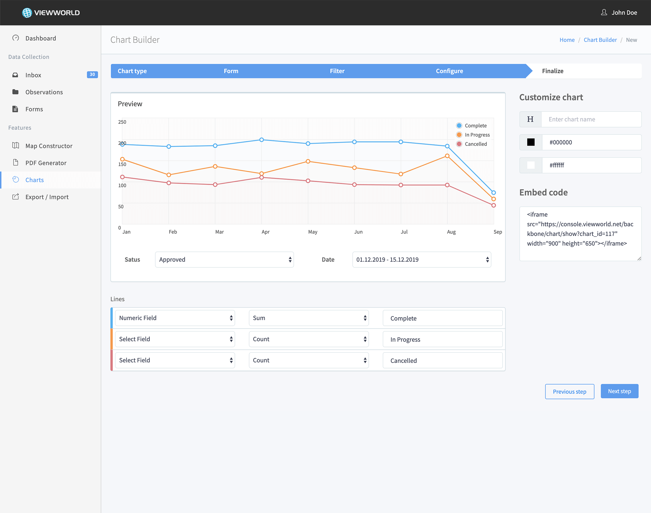 Viewworld - Chart Builder Screenshot